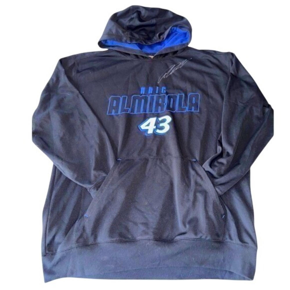 Chase Authentics Aric Almirola NASCAR Racing Hoodie Sz L Signed Richard Petty